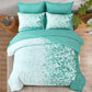 Botanical Aqua Leaves 7 Piece Comforter Set