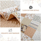 Ensemble de literie 3 pièces patchwork floral marron