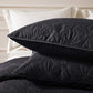 Solid Black 3 Piece Lightweight Bedding Quilt Set