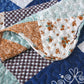 Ensemble de literie 3 pièces patchwork floral violet