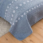 Ensemble de courtepointe réversible bleu marine aztèque Boho 3 pièces