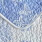Botanical Blue & White Floral Reversible 3 Piece Bedding Quilt Set