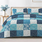 Ensemble de literie 3 pièces patchwork floral violet