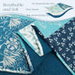 Ensemble de literie 3 pièces patchwork floral violet