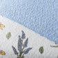 Blue Botanical Shower 3 Piece Bedding Quilt Set