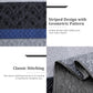 Boho Grey, Blue & Black Stripes 3 Piece Bedding Quilt Set