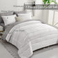 Boho Aztec White Grey 7 Piece Comforter Set