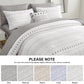 Boho Aztec White Grey 7 Piece Comforter Set