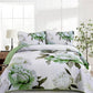 Boho Green Floral 3 Piece Quilt Set