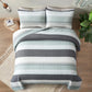 Boho Mint Green & Grey Reversible 2/3 Piece Bedding Quilt Set