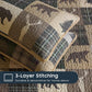 Rustic Bear Deer Brown & Green Cabin 3 Piece Quilt Set