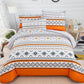 Burnt Orange Boho Reversible 3 Piece Comforter Set