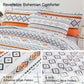 Burnt Orange Boho Reversible 3 Piece Comforter Set