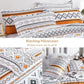 Burnt Orange Boho Reversible 3 Piece Comforter Set