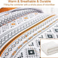 Burnt Orange Boho Reversible 3 Piece Comforter Set
