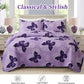 Purple Butterflies 3 Piece Bedding Quilt Set