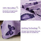 Purple Butterflies 3 Piece Bedding Quilt Set