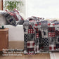 Red Navy Rustic Wildlife 3 Piece Bedspread Set