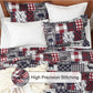 Red Navy Rustic Wildlife 3 Piece Bedspread Set