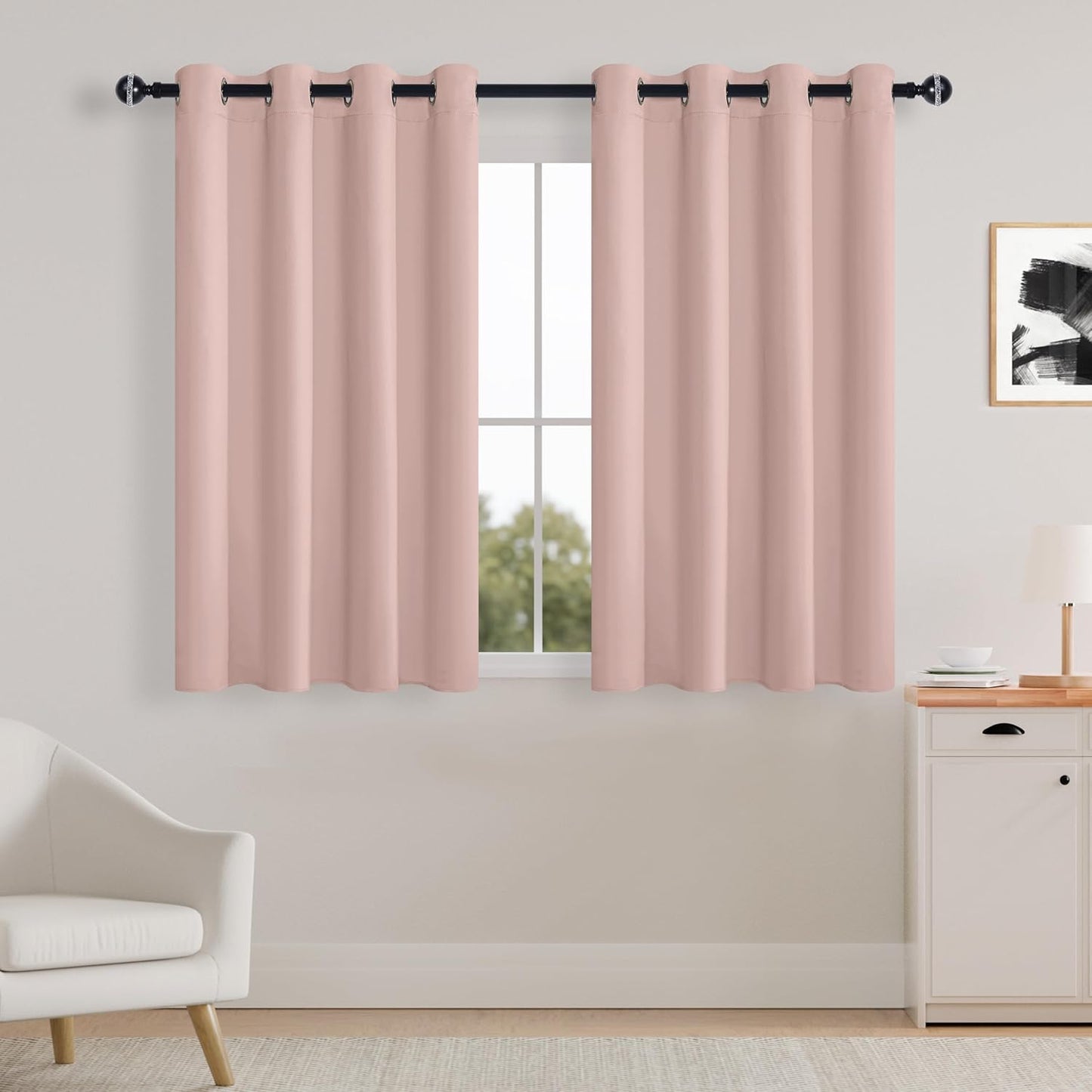 Blush Blackout Curtains (2 Panels)