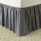 Solid Dark Grey Bed Skirt