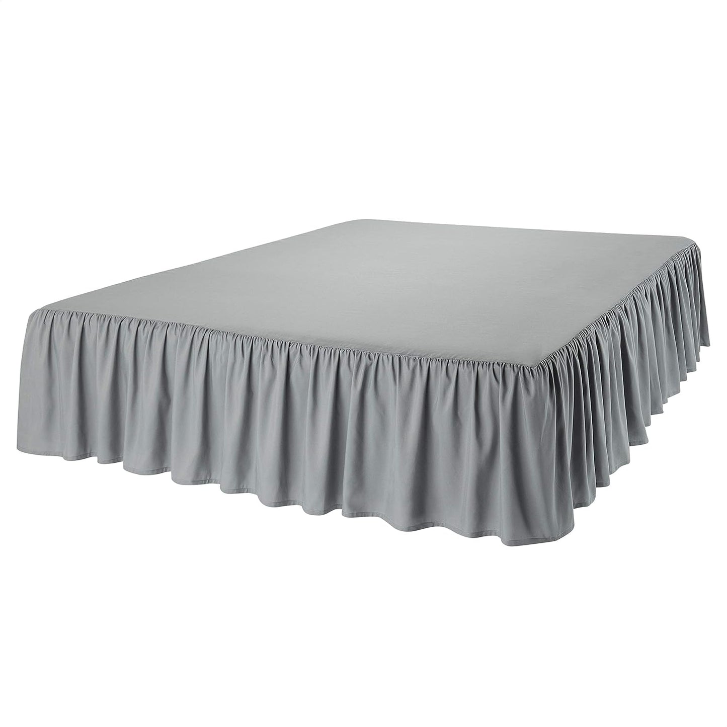 Solid Dark Grey Bed Skirt