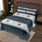 Cabin Lodge Gone Fishing Blue & Taupe Bedspread Set