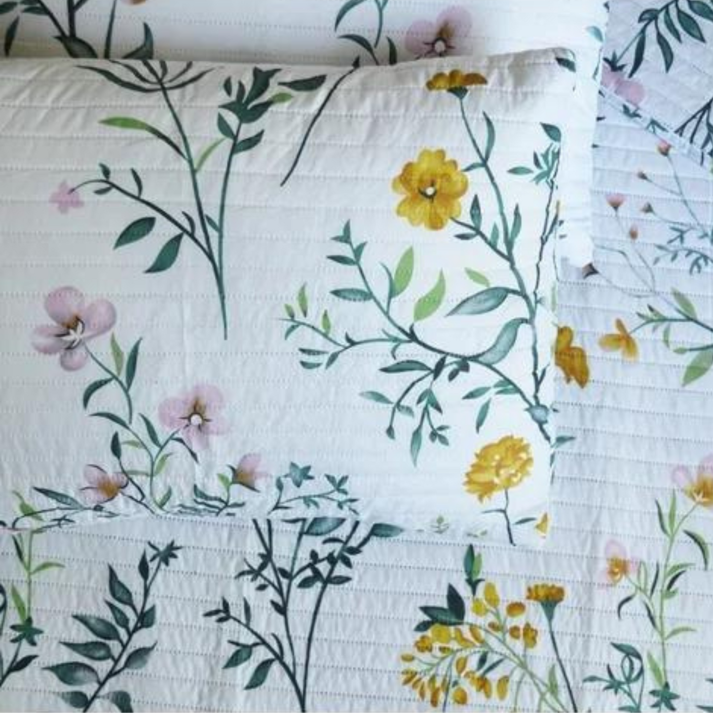 Floral Garden 3 Piece Bedding Quilt Set