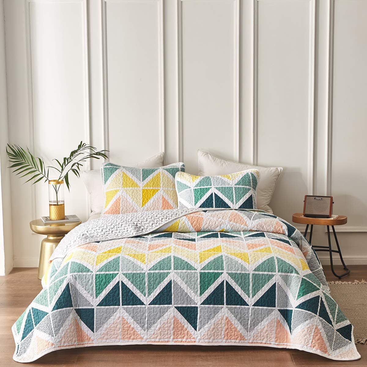 Navy and deals green quilt