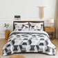 White & Grey 7 Piece Geometric Shapes Comforter Set