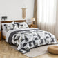White & Grey 7 Piece Geometric Shapes Comforter Set
