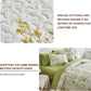 Botanical Green & Yellow Floral Reversible 3 Piece Bedding Quilt Set