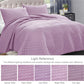 Solid Light Purple 3 Piece Lightweight Bedding Quilt Set