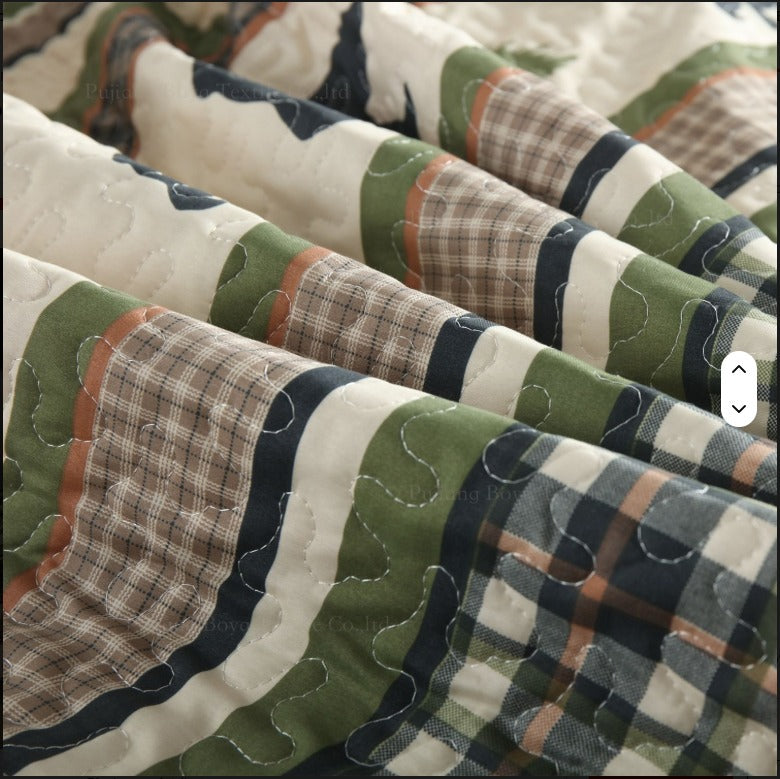 Ensemble de literie 3 pièces Forest Green Bear Cabin