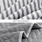 Boho Grey & Blue Stripes Reversible Bedding Quilt Set