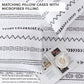 Boho Aztec White & Black Reversible 3 Piece Quilt Set