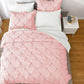 Pink & Ivory Pintuck 7 Piece Comforter Set