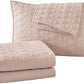 Solid Light Pink 3 Piece Lightweight Bedding Quilt Set
