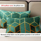 Retro Geometric Green & Gold - 3 Piece Duvet Cover Set