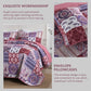 Rose Red Paisley Patchwork 3 Piece Quilt Set