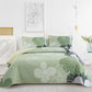 Sage Green Bohemian Floral 3 Piece Bedding Quilt Set