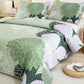 Sage Green Bohemian Floral 3 Piece Bedding Quilt Set