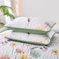 Sage Green Floral 3 Piece Bedding Quilt Set