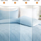 Solid Blue 3 Piece Lightweight Bedding Quilt Set