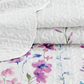 Purple / Blue Floral 3 Piece Bedding Quilt Set