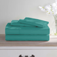 Ensemble de draps 4 pièces à poche profonde aqua solide