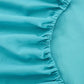 Ensemble de draps 6 pièces à poche profonde bleu sarcelle uni