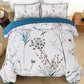 Ensemble de courtepointe réversible 3 pièces country rustique bleu et rose floral