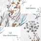 Ensemble de courtepointe réversible 3 pièces country rustique bleu et rose floral