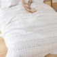 Ensemble de courtepointe réversible 3 pièces Boho Aztec blanc et gris